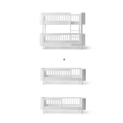 OLIVER FURNITURE Zestaw do przekształcenia łóżka Mini+ Low Bunk Bed do 2 łóżek Mini+ Junior, white