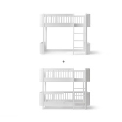 OLIVER FURNITURE Zestaw do przekształcenia łóżka Mini + Low Loft Bed do łóżka Mini+ Low Bunk Bed white