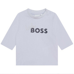 BOSS Kids T-shirt niemowlęcy z długim rękawem błękitny