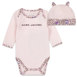 THE MARC JACOBS Body i czapka dziecięca dla dziewczynki z nadrukiem