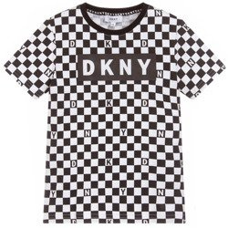 DKNY T-shirt chłopięcy czarno-biały