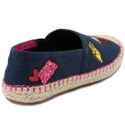 THE MARC JACOBS Espadryle dziewczęce granatowe z kolorowym nadrukiem Miss Marc