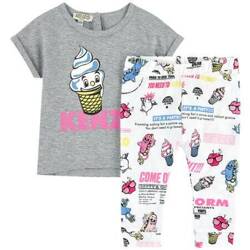 KENZO Kids T-shirt i leginsy dziecięce z nadrukiem