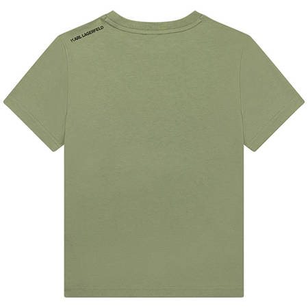 KARL LAGERFELD KIDS T-shirt dla chłopca z krótki rękawem khaki 