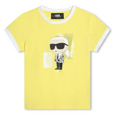 KARL LAGERFELD T-shirt dziecięcy dla dziewczynki z logo yellow