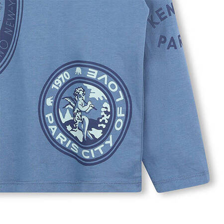 KENZO Kids T-shirt chłopięcy z długim rękawem z nadrukiem