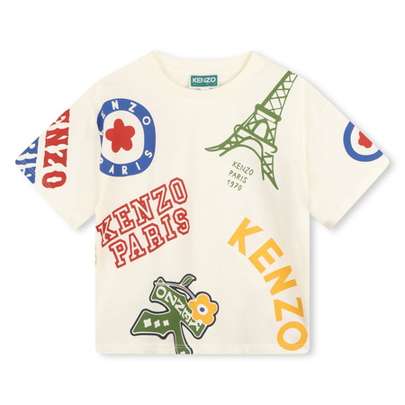 KENZO Kids T-shirt dziecięcy  z krótkim rękawem z nadrukiem