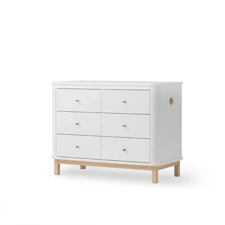 OLIVER FURNITURE WOOD Komoda dziecięca z trzema szufladami white/oak