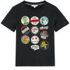 THE MARC JACOBS T-shirt chłopięcy z krótkim rękawem czarny z okrągłymi naszywkami