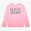 THE MARC JACOBS T-shirt dziewczęcy z długim rękawem różowy z logo